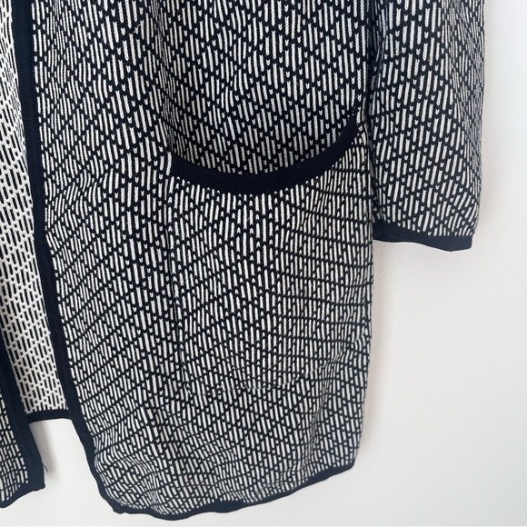 41 Hawthorne Black and White long Cardigan Sweater Size Small - Picture 3 of 9